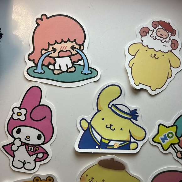 Sanrio 8-Piece Sticker Bundle  Pompompurin, My Melody & Little Twin Stars Kawaii - Picture 2 of 4